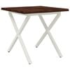 vidaXL Mesa de comedor con borde natural 60 x 55 x 75 cm