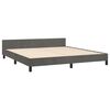 vidaXL Estructura de cama sin colch&oacute;n terciopelo gris oscuro 160x200cm