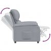 vidaXL Sillón reclinable de tela gris claro