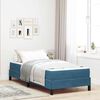 vidaXL Cama tipo Box Spring con colch&oacute;n Azul Oscuro 80 x 210 cm tela