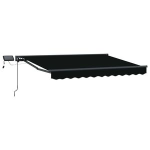 vidaXL Armaz&oacute;n de toldo manual con LEDs Negro y Antracita 3 x 2,5 m