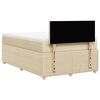 vidaXL Cama box spring con colch&oacute;n tela color crema 120x190 cm
