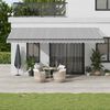 vidaXL Toldo retr&aacute;ctil manual gris antracita y blanco 600x350 cm