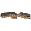 vidaXL Conjunto de sof&aacute;s de exterior 9 pcs Natural y Antracita