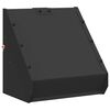 vidaXL Caja recogebalines Negro 31 x 23 x 31.5 cm Acero