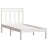 vidaXL Estructura de cama individual de madera maciza blanco 90x190 cm