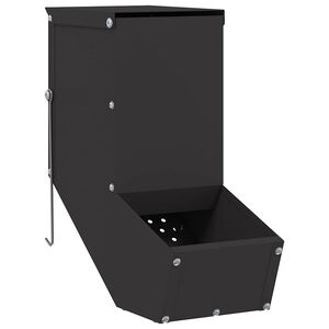 vidaXL Comedero para Conejos Negro 12,5 x 26 x 28,5 cm 1 kg