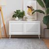 vidaXL Puerta de armario lamas 2 uds madera pino blanco 39,5x49,4 cm