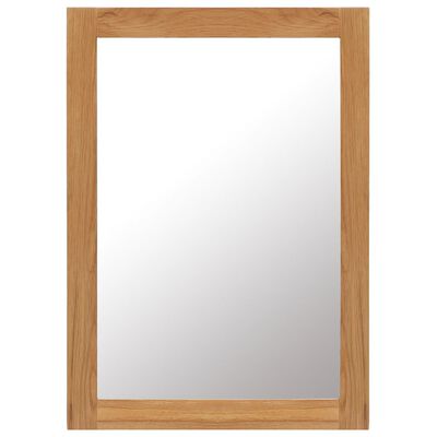 vidaXL Espejo de madera maciza de roble 50x70 cm