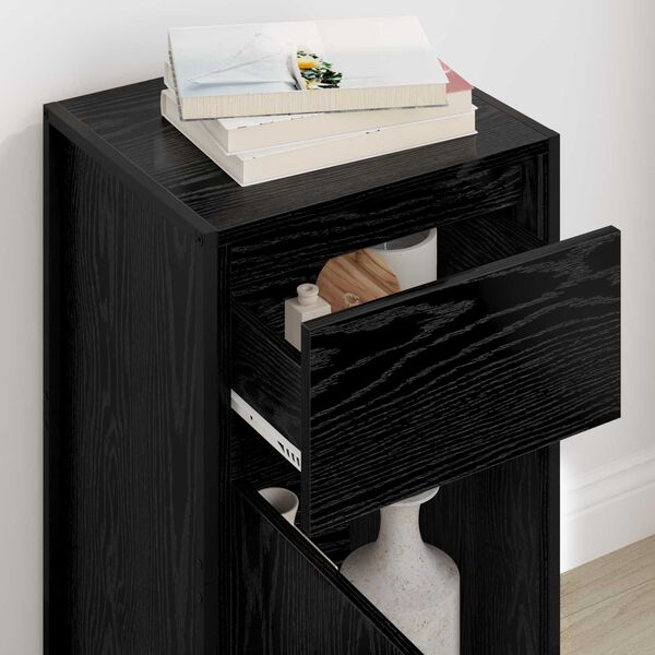 vidaXL Vitrina Roble Negro 81 x 36 x 150.5 cm Madera contrachapada