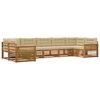 vidaXL Conjunto de sof&aacute;s de exterior 7 uds. Natural y Beige