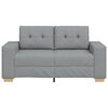 vidaXL Sof&aacute; Loveseat gris claro 160x77x82 cm de tela