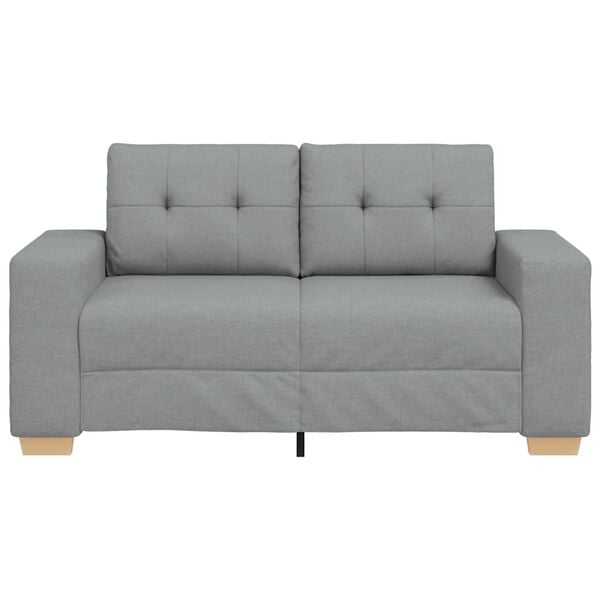 vidaXL Sof&aacute; Loveseat gris claro 160x77x82 cm de tela