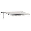 vidaXL Toldo Retr&aacute;ctil Gris claro y blanco. 400 x 350 cm Tela y acero