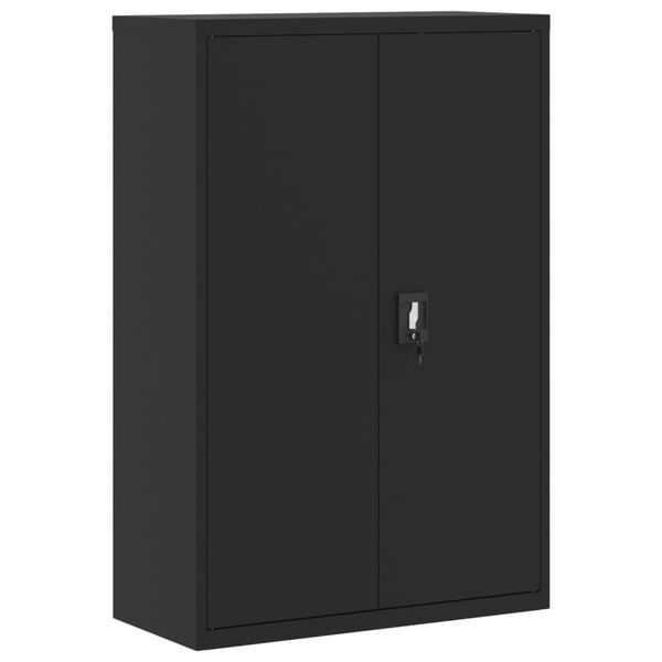 vidaXL Armario archivador de acero negro 90x40x140 cm