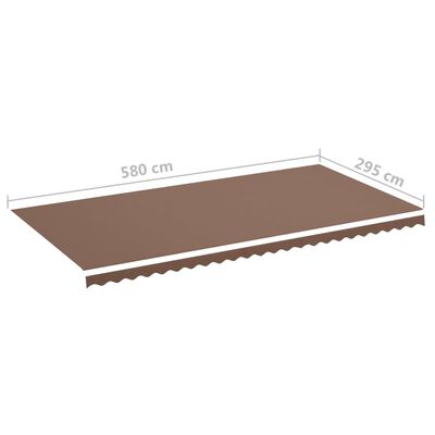 vidaXL Tela de repuesto para toldo marrón 6x3 m