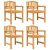 vidaXL Sillas de jard&iacute;n 4 uds madera maciza de teca 58x59x88 cm