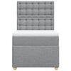vidaXL Cama box spring con colch&oacute;n tela gris claro 80x200 cm