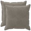vidaXL Coj&iacute;n con almohada HOUTEN 2 uds. Gris Claro Terciopelo