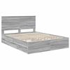 vidaXL Estructura de cama Gris Sonoma 150 x 200 cm Madera Ingenieril