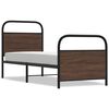 vidaXL Estructura de cama sin colch&oacute;n 80x200 cm madera marr&oacute;n roble
