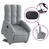 vidaXL Sill&oacute;n reclinable elevable de tela gris claro