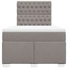 vidaXL Cama box spring con colch&oacute;n tela gris taupe 120x190 cm
