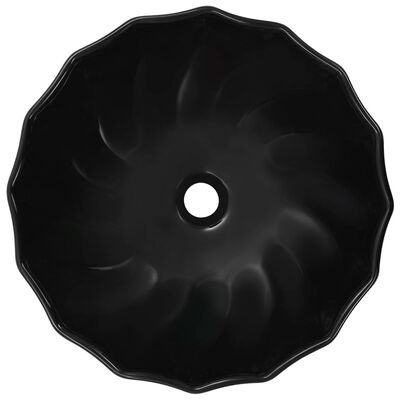 vidaXL Lavabo 46x17 cm cerámica negro