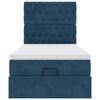 vidaXL Estructura de cama otomana colchones terciopelo azul oscuro