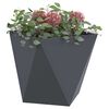 vidaXL Jardinera 2 pcs Antracita 50 x 50 x 50 cm Acero