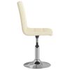 vidaXL Sillas de comedor giratorias 2 unidades tela color crema