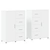 vidaXL Aparadores 2 unidades madera de ingenier&iacute;a blanco 60x31x84 cm