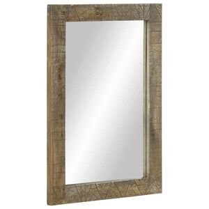 vidaXL Espejo de ba&ntilde;o madera maciza mango 50x2,5x70 cm