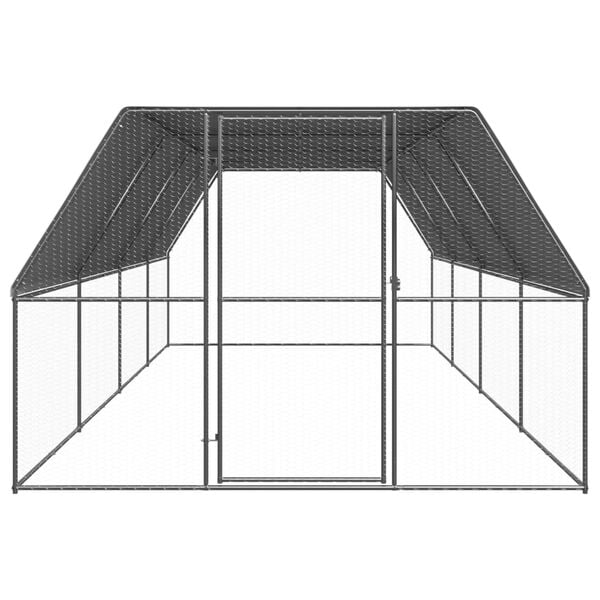 vidaXL Jaula gallinero de exterior de acero galvanizado 3x8x2 m