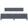vidaXL Cama Box Spring LED con LED Gris oscuro 180 x 200 cm Terciopelo