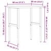 vidaXL Banco de trabajo rectangular madera maciza 80x60x(73-99,5) cm