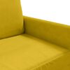 vidaXL Sofá de 2 plazas terciopelo amarillo 140 cm