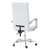 vidaXL Silla de oficina reclinable cuero sint&eacute;tico blanco