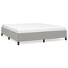 vidaXL Estructura de cama sin colch&oacute;n gris claro super king tela