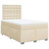 vidaXL Cama box spring con colch&oacute;n tela color crema 120x200 cm