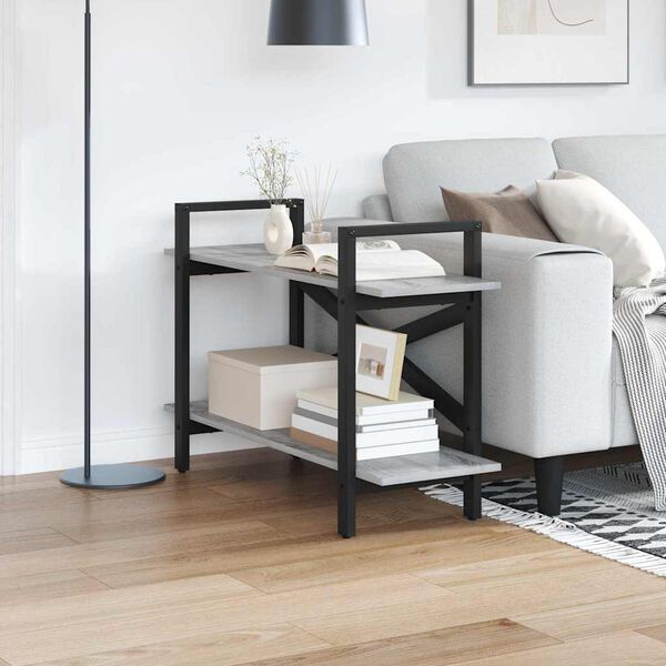 vidaXL Estante de libros Gris Sonoma 100 x 33,5 x 64 cm