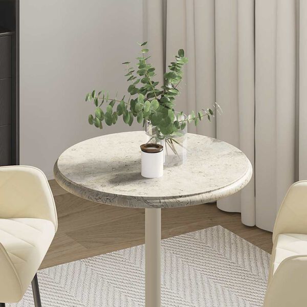 vidaXL Tablero para mesa m&aacute;rmol gris &Oslash;50x2,5 cm