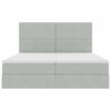 vidaXL Cama con almacenamiento Gris Claro 200 x 200 cm Terciopelo
