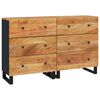 vidaXL Aparador 2 uds madera maciza de acacia 60x33x75 cm