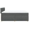 vidaXL Cama box spring con colch&oacute;n tela gris oscuro 140x200 cm