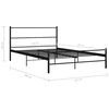 vidaXL Estructura de cama sin colch&oacute;n metal negro 120x200 cm