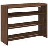 vidaXL Mueble zapatero madera contrachapada marr&oacute;n roble 80x25x62 cm