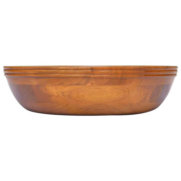 vidaXL Lavabo de madera maciza de teca Φ40x10 cm