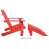 vldaXL Silla Adirondack de jardín 2 plazas madera maciza de abeto rojo
