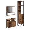 vidaXL Juego de muebles de ba&ntilde;o 3 uds. Madera Vieja 33 x 33 x 185,5 cm
